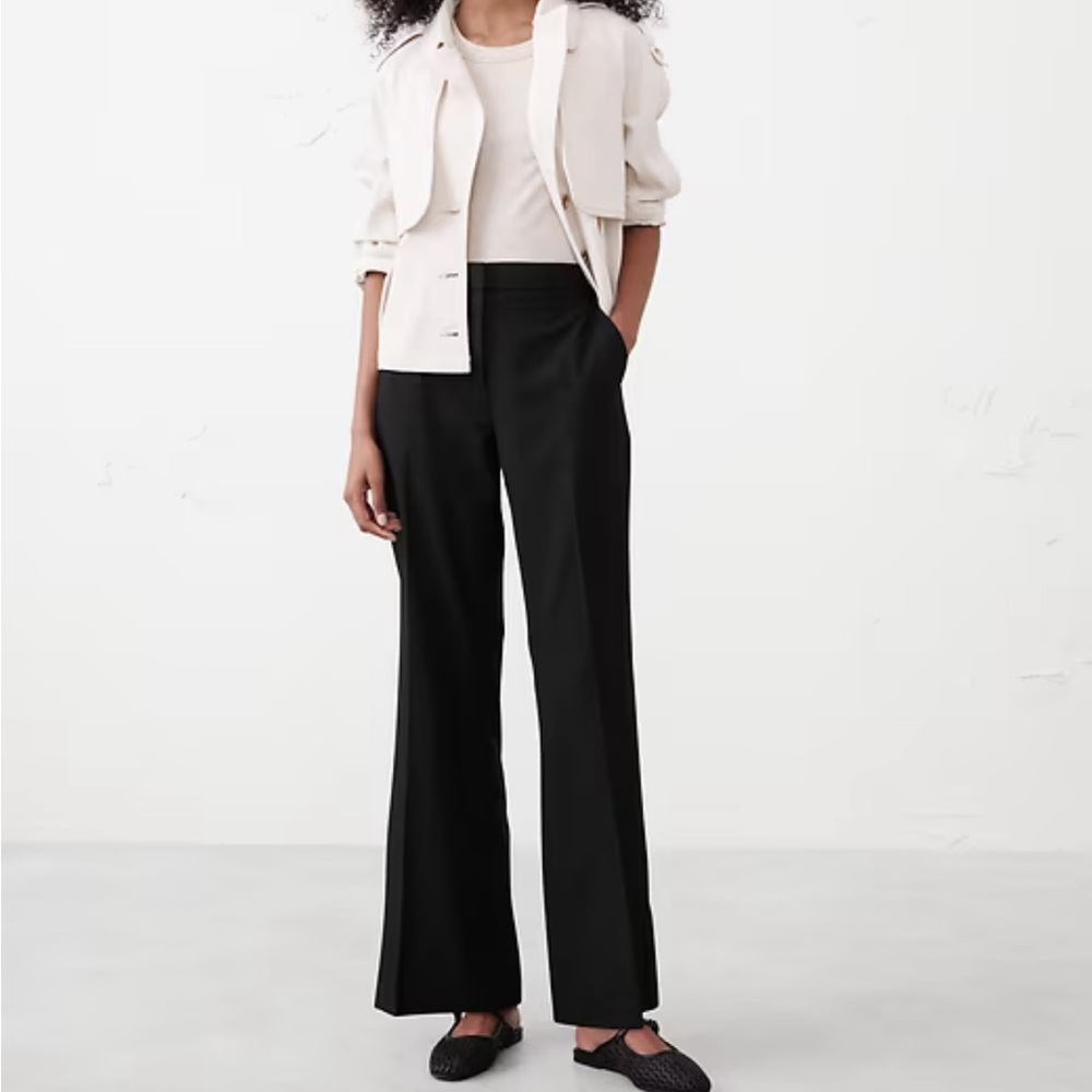 Banana Republic Factory Elegant Black Wide Leg Trousers